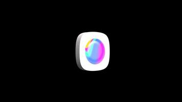 Spline 3d design tool icon animation on a alpha background video