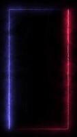 glowing neon red and blue rectangle border frame effect motion graphic animation video