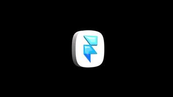 Framer Website Builder icon animation on a alpha background video