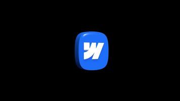 Webflow website builder icon animation on a alpha background video