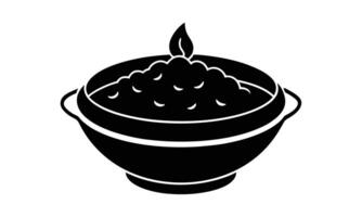 Delicious creamy mashed potatoes in a bowl vector