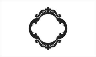 Elegant ornate frame design black and white vector