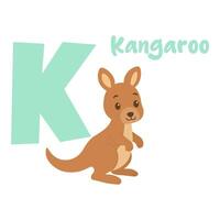 Kangaroo character for letter K vector