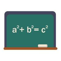 Chalkboard with Pythagorean theorem vector
