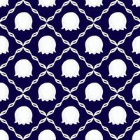 Geometric Floral Pattern Featuring White Lily of the Valley vector