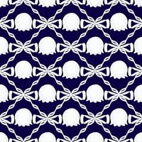Seamless Pattern of White Lily of the Valley Flowers on Dark Background vector