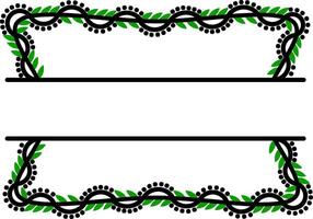 Decorative Leaf and Dots Border Frame vector