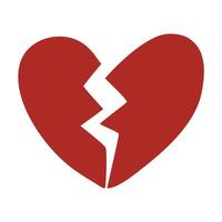 Broken Heart Cartoon Icon Image vector