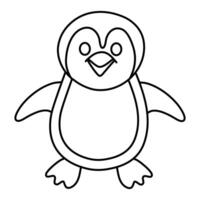 Penguin Coloring Page vector