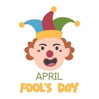 April Fools' Day Colorful Text Illustration vector