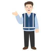 Electrical engineer man illustration vector