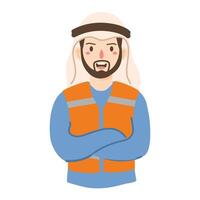 electrical engineer arms crossed design vector