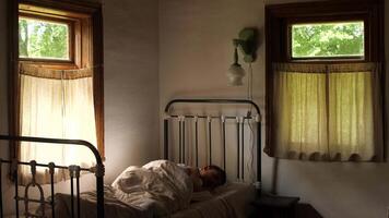 A bed in a room video