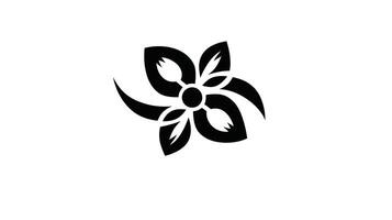 Elegant Black Flower Design art vector