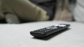 A remote control sitting on a table video