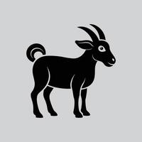 Full Body Goat Sketch in Monochrome vector