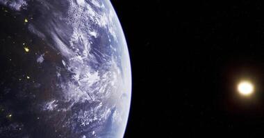 Detailed CGI displays a view of Earth from space video