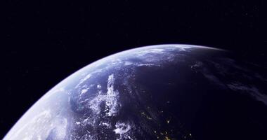 Dynamic CGI displays a view of Earth from space video