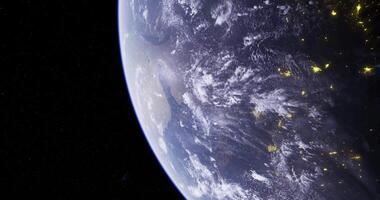 Conceptual CGI displays a view of Earth from space video