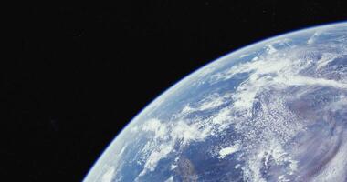 Surreal CGI displays a view of Earth from space video