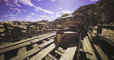 CGI of fantasy-themed game environment, specifically focusing on ruins area within a pine forest video