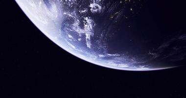 CGI image displays a view of Earth from space video