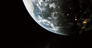 Photorealistic of CGI view of Earth from space video