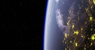 Realistic CGI displays view of Earth from space video