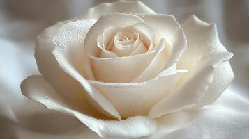 White rose with water droplets on it photo