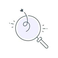 no results found or missing search result concept,flat design icon illustration vector