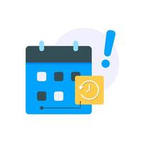 time or date reschedule concept,flat design icon illustration vector