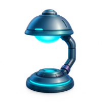 Futuristic Lamp Design with Soft Blue Glow and Sleek Structure png
