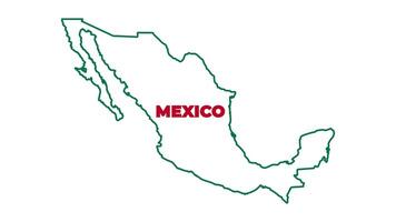 Clean and Minimal Animated Map of Mexico for Infographics and Presentations video