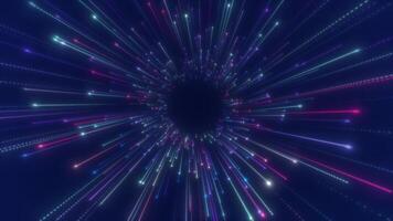 Big data lines protruding from the front represent the fast, accurate and advanced processing It conveys the power of Big Data and data analysis technology that will drive organizations and businesses video