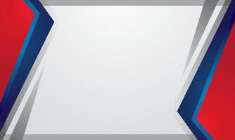 Blue and red geometric certificate background vector