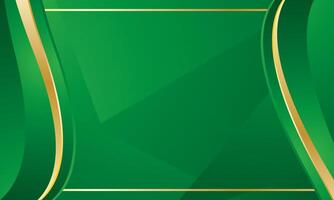 Abstract green gold luxury wave background vector