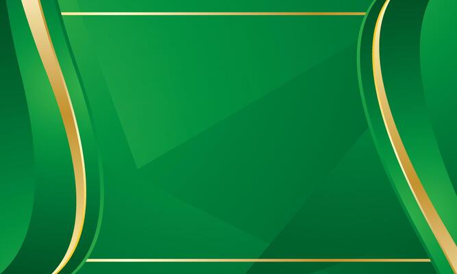 Abstract green gold luxury wave background