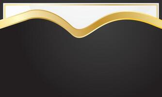 Luxury golden black wave modern background vector