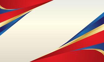 Abstract blue,red and gold geometric background vector