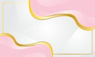 Pink elegant wave background for certificate vector