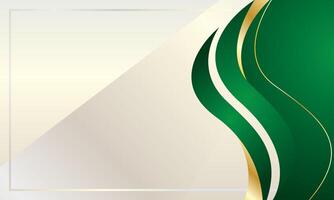 Green luxury wave background for certificate vector