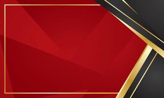Red black background with abstract geometry for elegant certificate vector