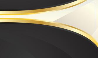 Elegant black and gold wave design background vector