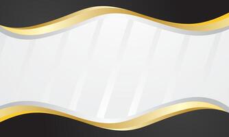 Black gold abstract wave for business or certificate vector