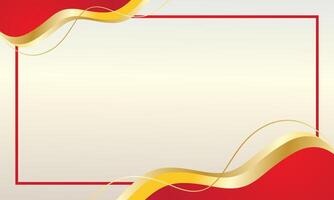 Abstract red gold presentation design background vector