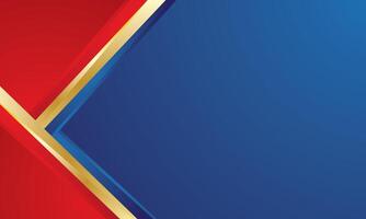 Red gold on blue background design for certificate vector