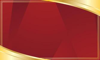 Gold red background design for award certificate vector