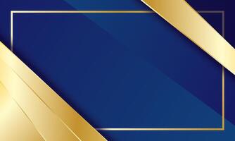 Luxury blue and gold certificate background vector