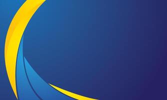 Abstract yellow waves on blue background vector