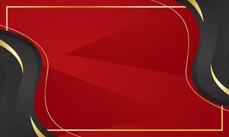 Black red background with abstract waves, perfect for luxury certificate vector
